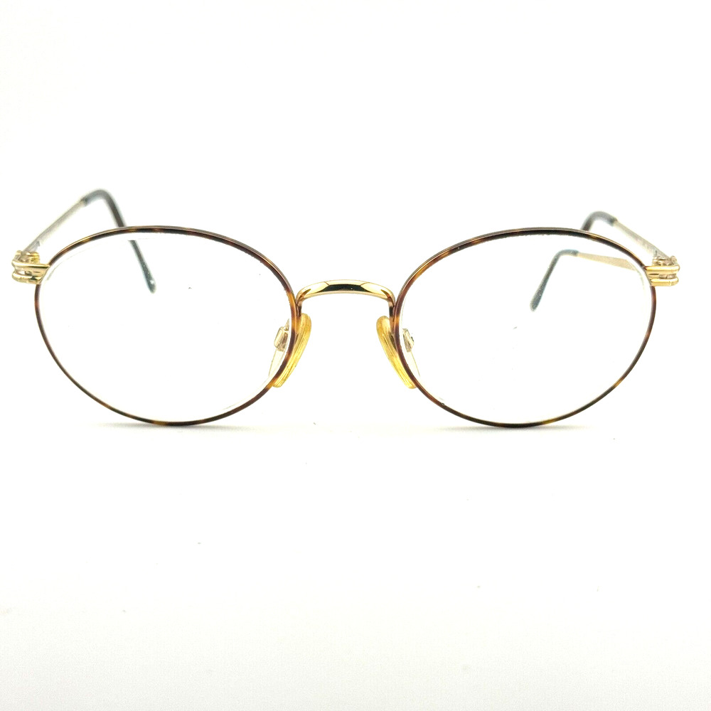 Vogue Eyeglasses Frame 51-20 Round Gold Full Rim Gold‎ H12974